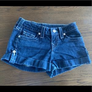 True Religion Swarovski crystal jean shorts sz 26
